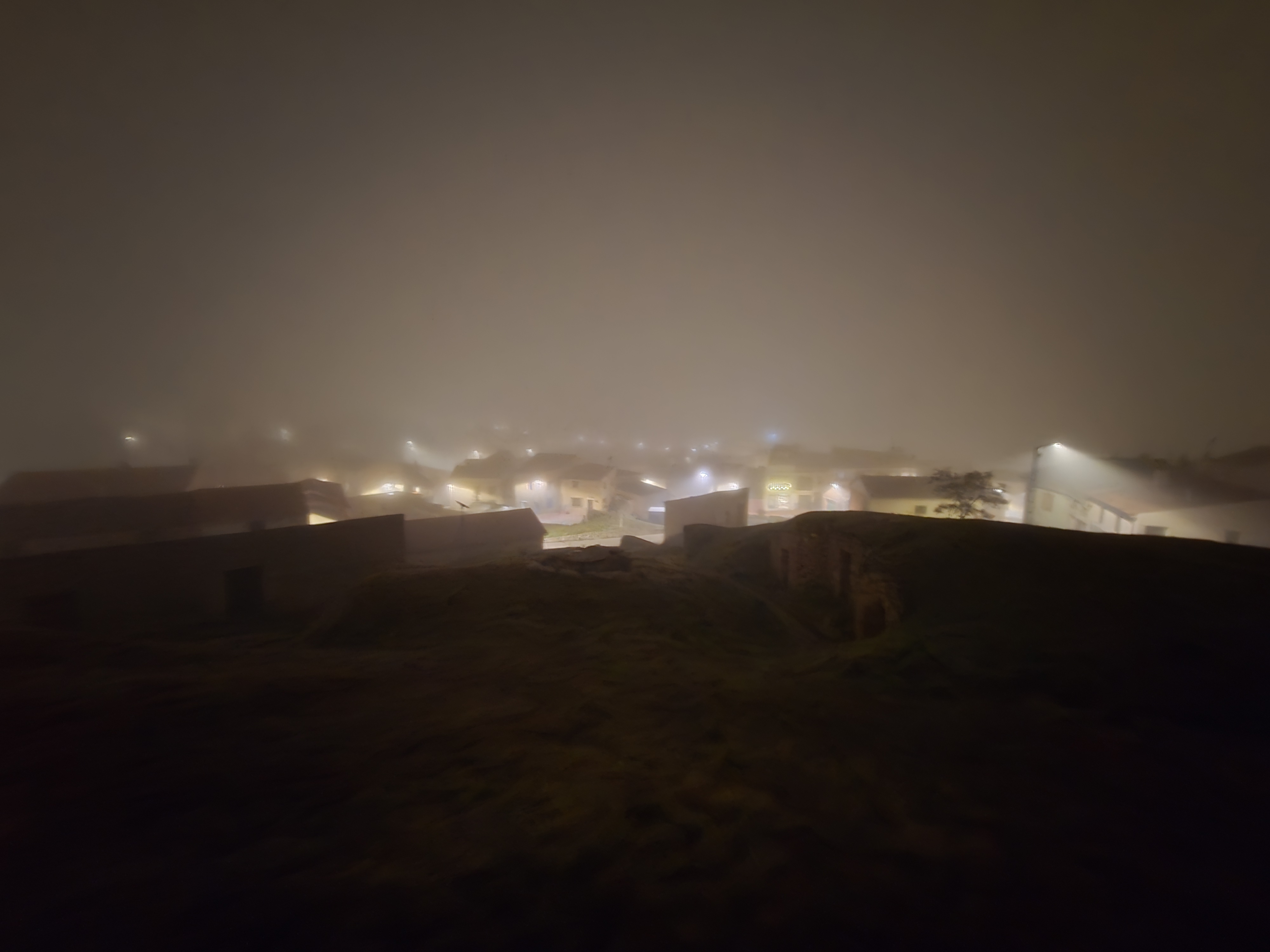 Bodegas entre niebla